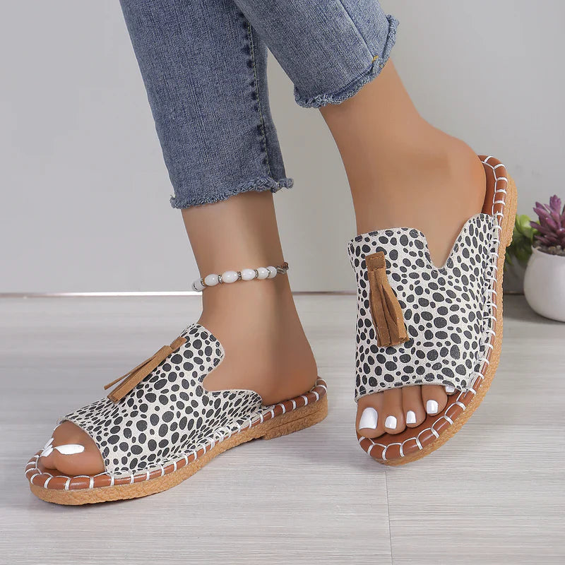 Comfortable Flat Sandals with Tassels for Women