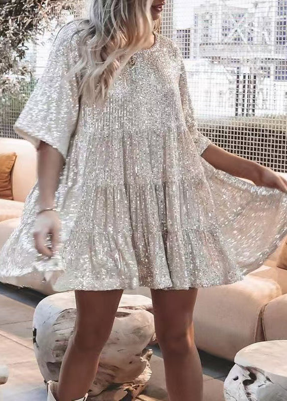 Glittering Mini Party Dress for Women - Luxivelle