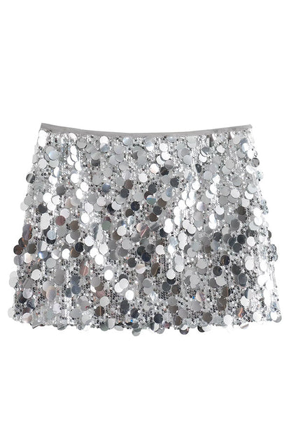 Glittery Short Party Skirt - Luxivelle
