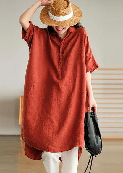 Relaxed Fit Ladies Button Down Dress
