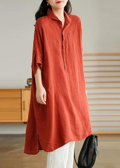Relaxed Fit Ladies Button Down Dress - Luxivelle