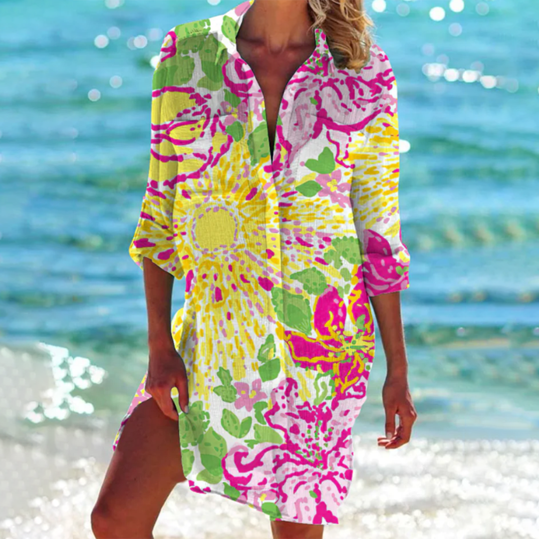 Colorful Tie Dye Summer Dress for Women