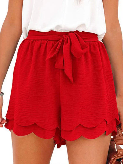 Ladies Summer Shorts with Elastic Waist - Luxivelle