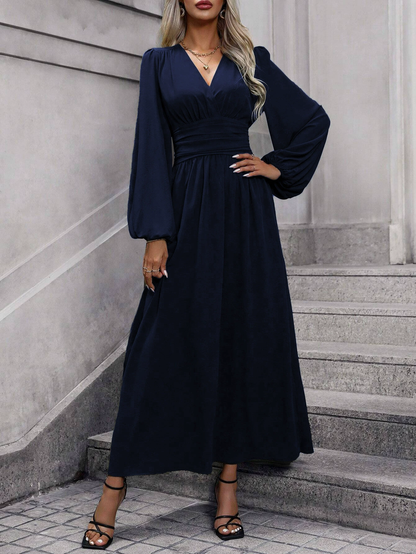 Elegant Long Sleeve Midi Dress for Women
