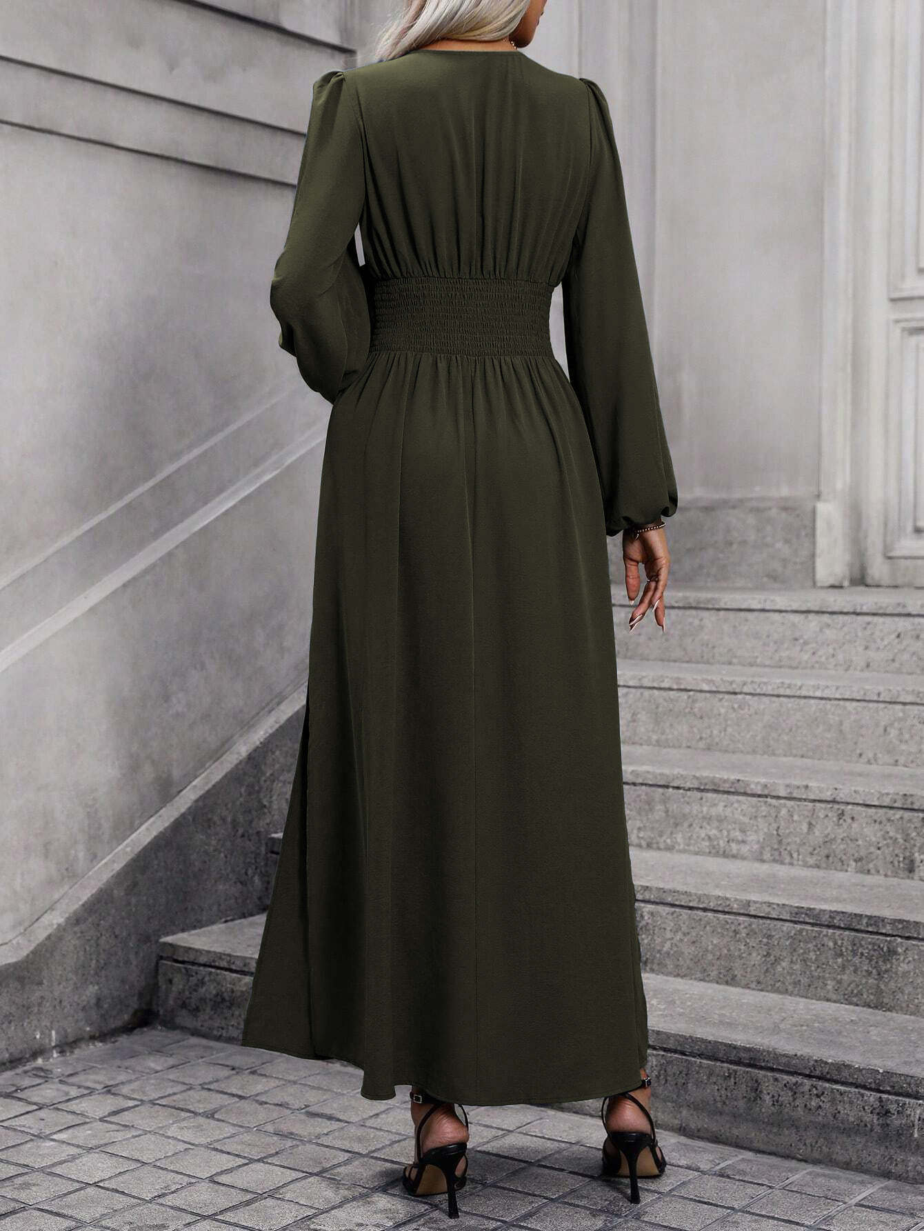 Elegant Long Sleeve Midi Dress for Women