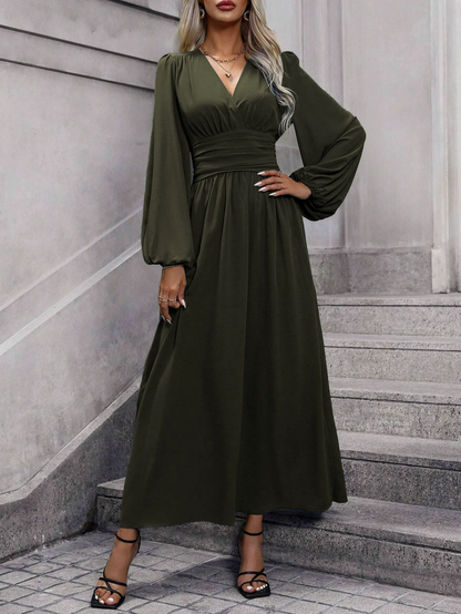 Elegant Long Sleeve Midi Dress for Women