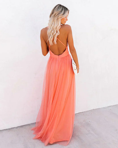 Long Sleeveless Sundress for Women Evening Wear