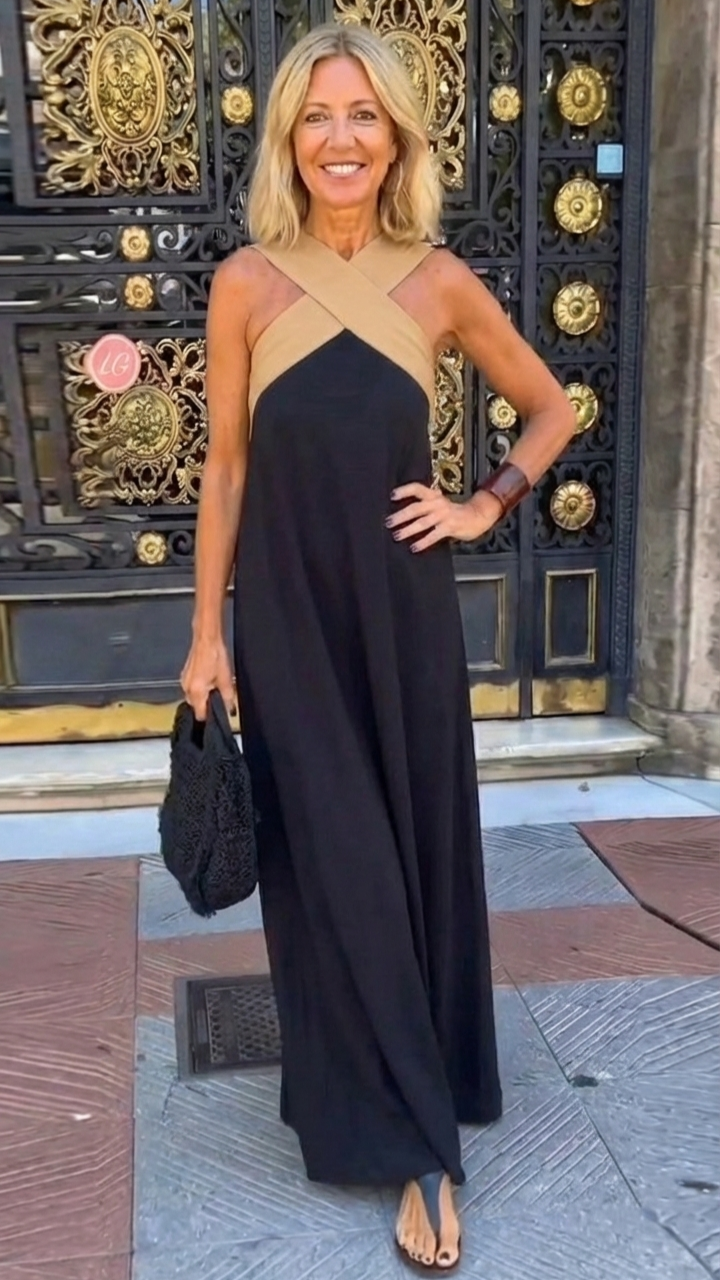 Women's Lightweight Beach Maxi Dress Halter Top