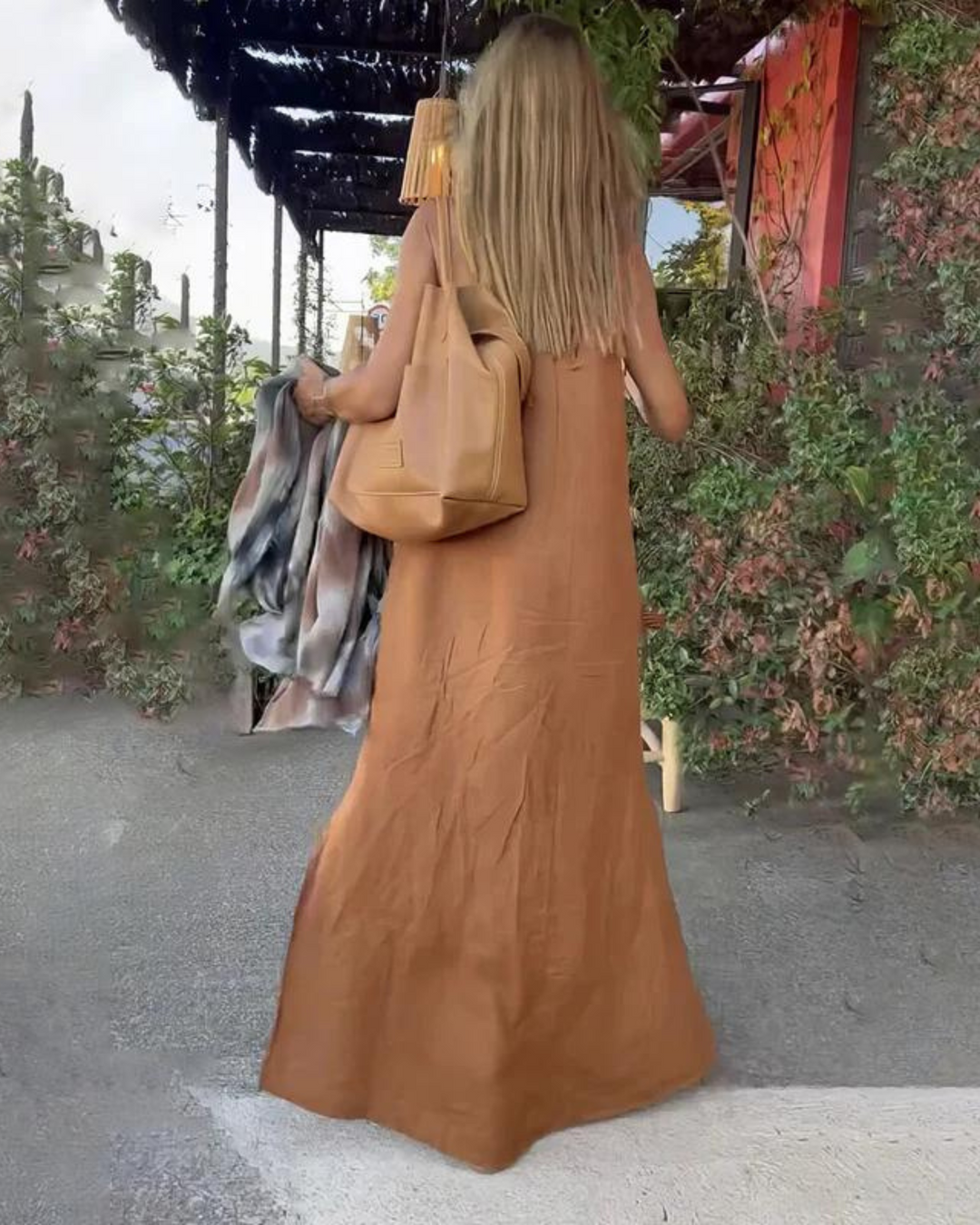 Relaxed Fit Sundress Halter Neck Maxi Dress