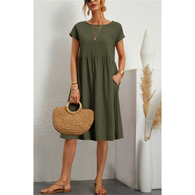 Comfortable Floral Midi Sundress Casual