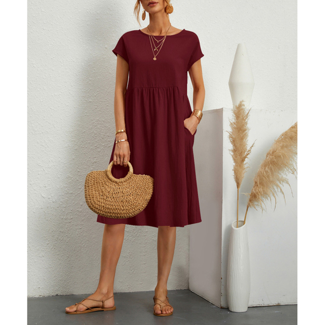 Comfortable Floral Midi Sundress Casual