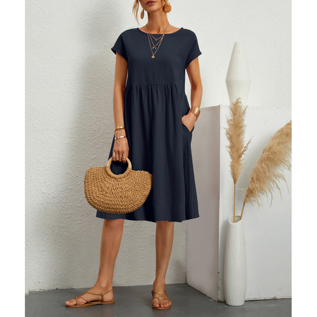 Comfortable Floral Midi Sundress Casual