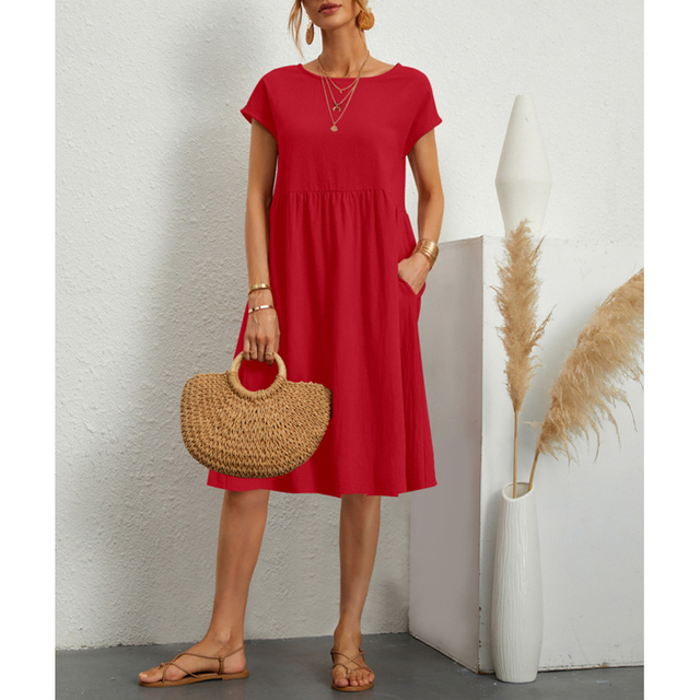Comfortable Floral Midi Sundress Casual
