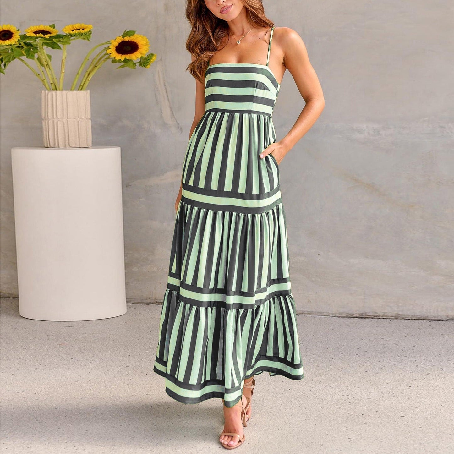 Lightweight Floral Maxi Dress for Women