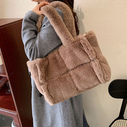 Big Ladies Leather Handbag Shoulder Bag