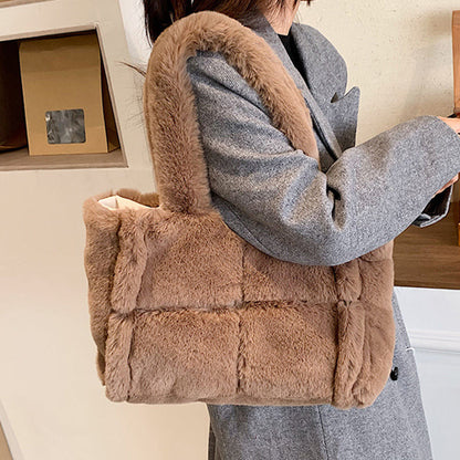 Big Ladies Leather Handbag Shoulder Bag