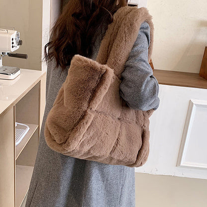 Big Ladies Leather Handbag Shoulder Bag