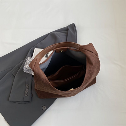 Large Leather Shoulder Handbag For Daily Use