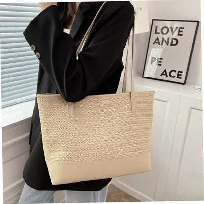 Big Woven Tote Handbag for Women