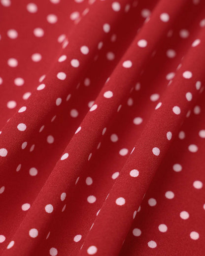 Elegant Polka Dot Midi Wrap Dress for Women