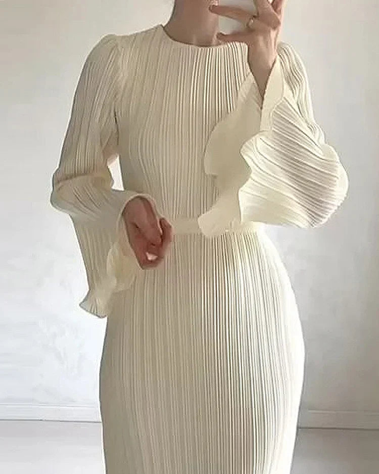 Elegant Long Sleeve Floor Length Women's Maxi Dress
