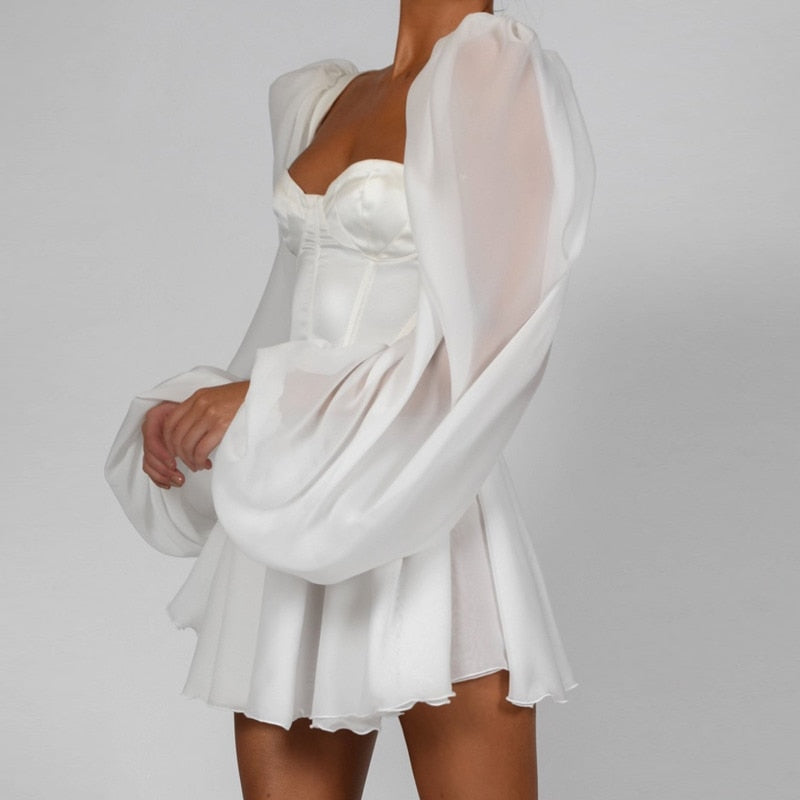 Sexy Fit Lace Mini Dress for Women Party