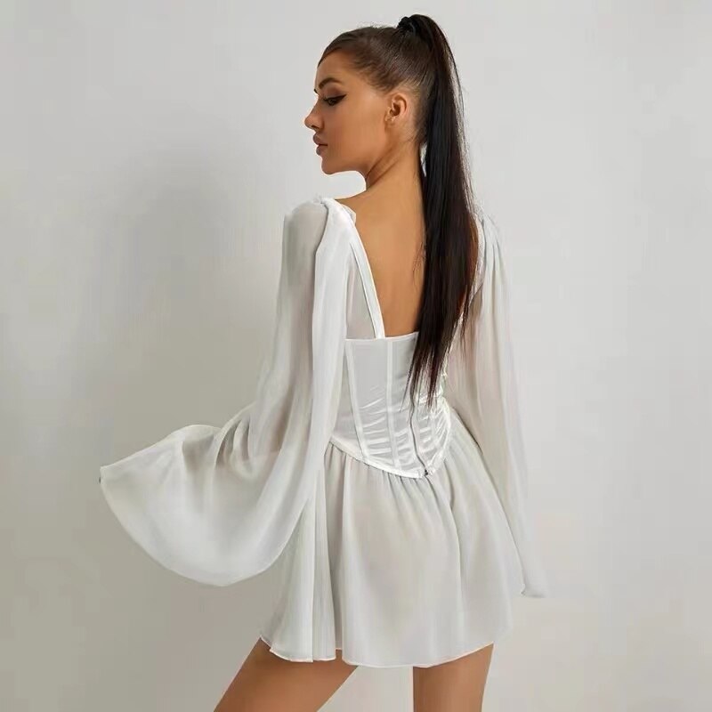 Sexy Fit Lace Mini Dress for Women Party