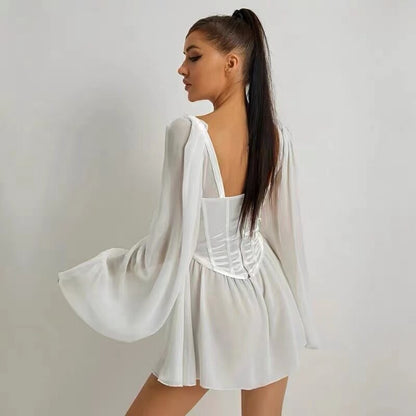 Sexy Fit Lace Mini Dress for Women Party