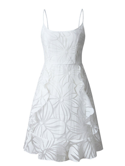 Chic Little Black Party Dress with Flowers