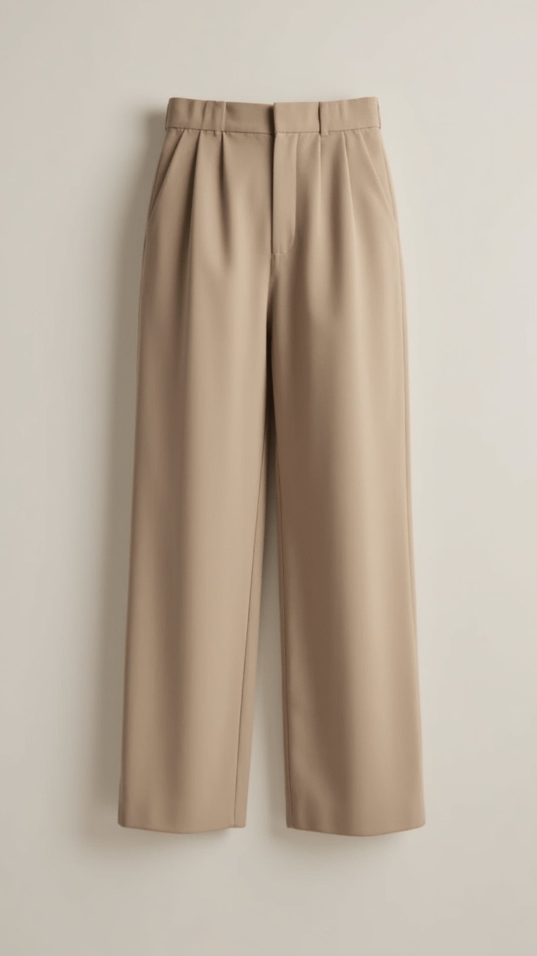 Comfortable Wide Leg Women's Trousers with Pleats