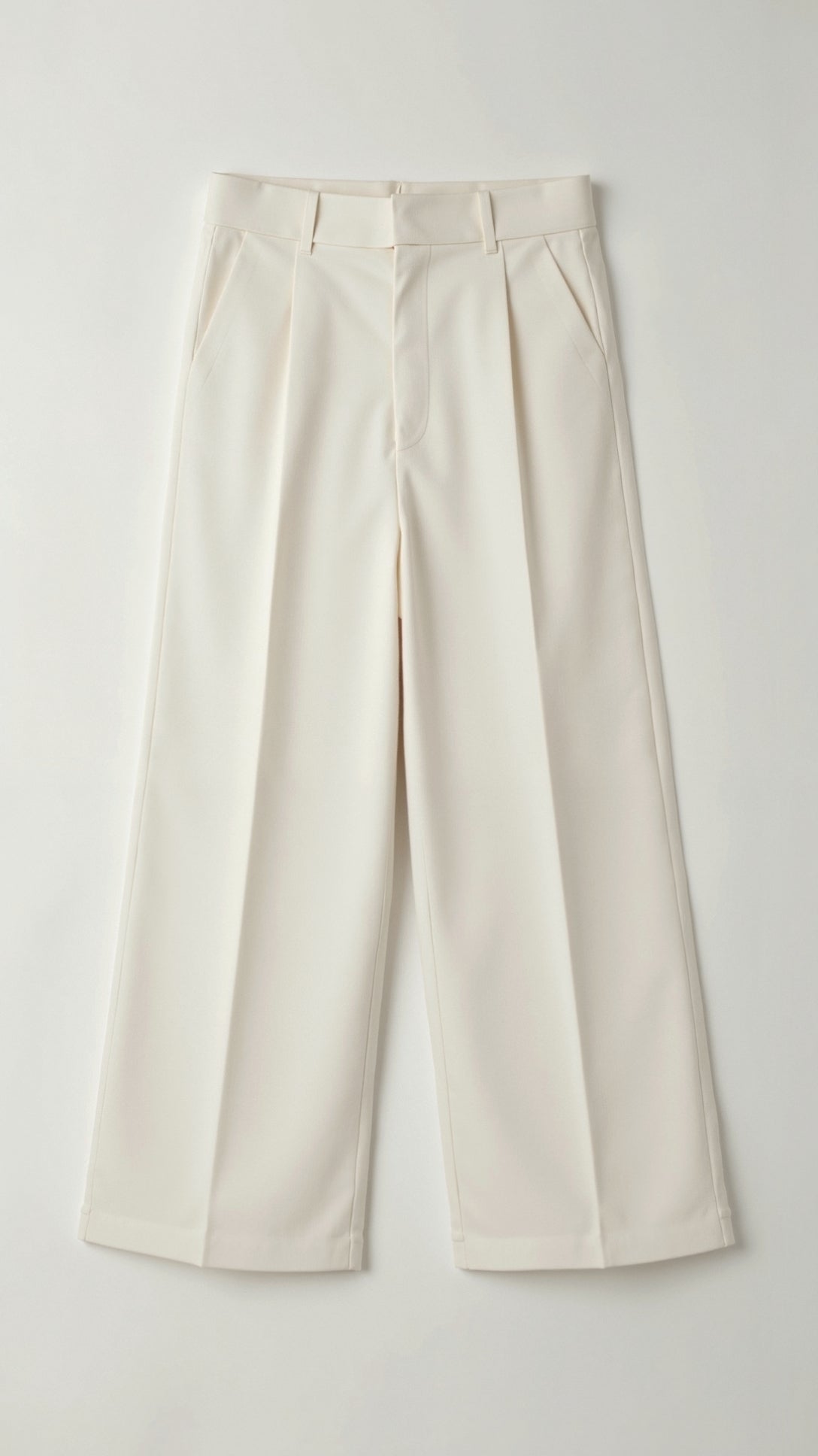 Comfortable Wide Leg Women's Trousers with Pleats