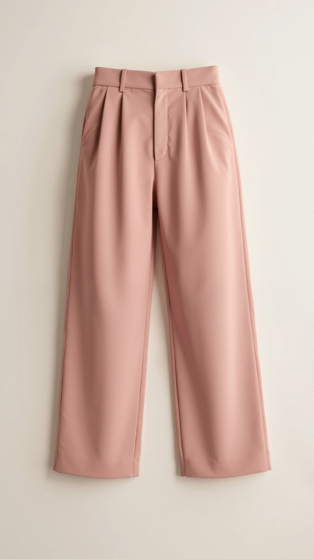 Comfortable Wide Leg Women's Trousers with Pleats