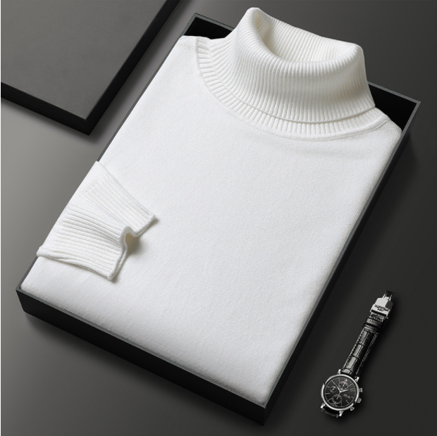 Hunter | Cashmere Cotton Turtleneck Sweater – Elegant Comfort, Versatile Fit