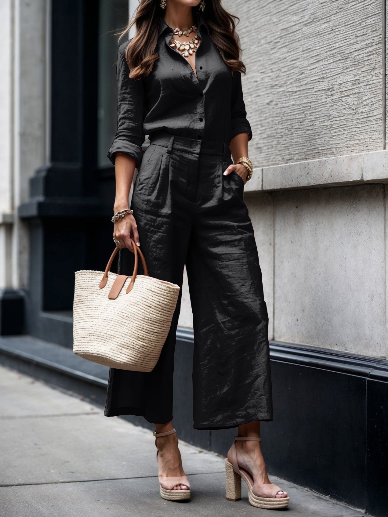 Women's Capri Pants and Casual Tee Set
