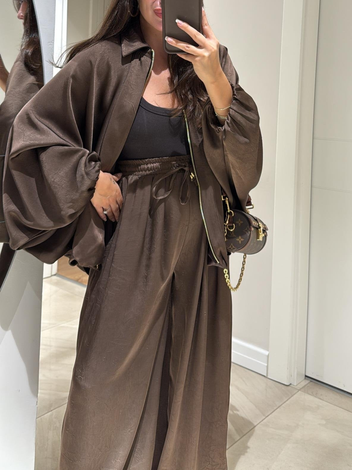 Relaxed Fit Tracksuit Jacket and Pants Set