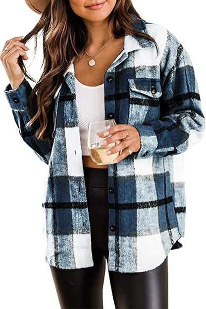 Classic Checked Coat for Ladies
