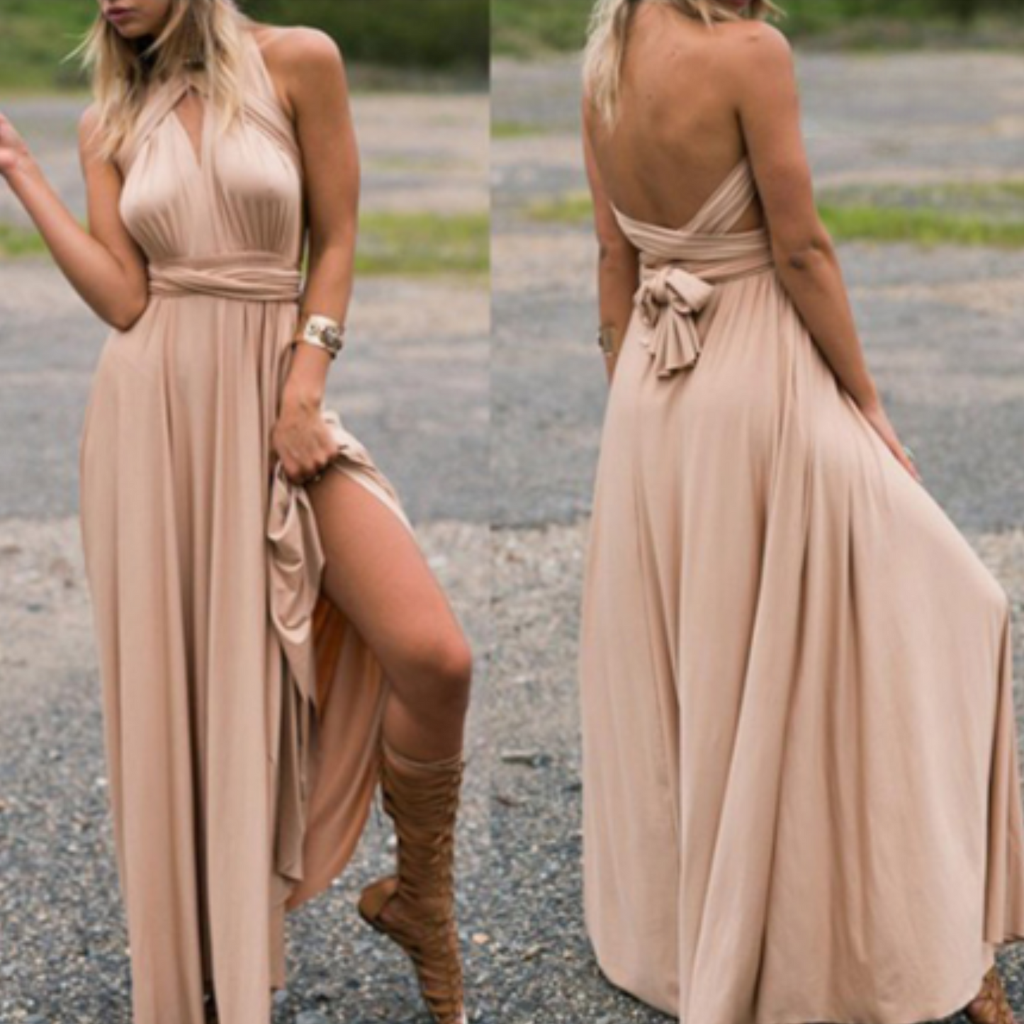 Elegant Wrap Maxi Dress | Light, Flowy and Perfect for Any Occasion - Trendy Melbourne