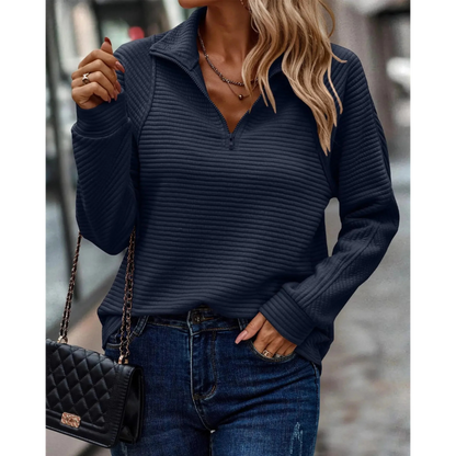 Women’s Half-Zip Sweatshirt | Relaxed Fit | Structured Style - Trendy Melbourne