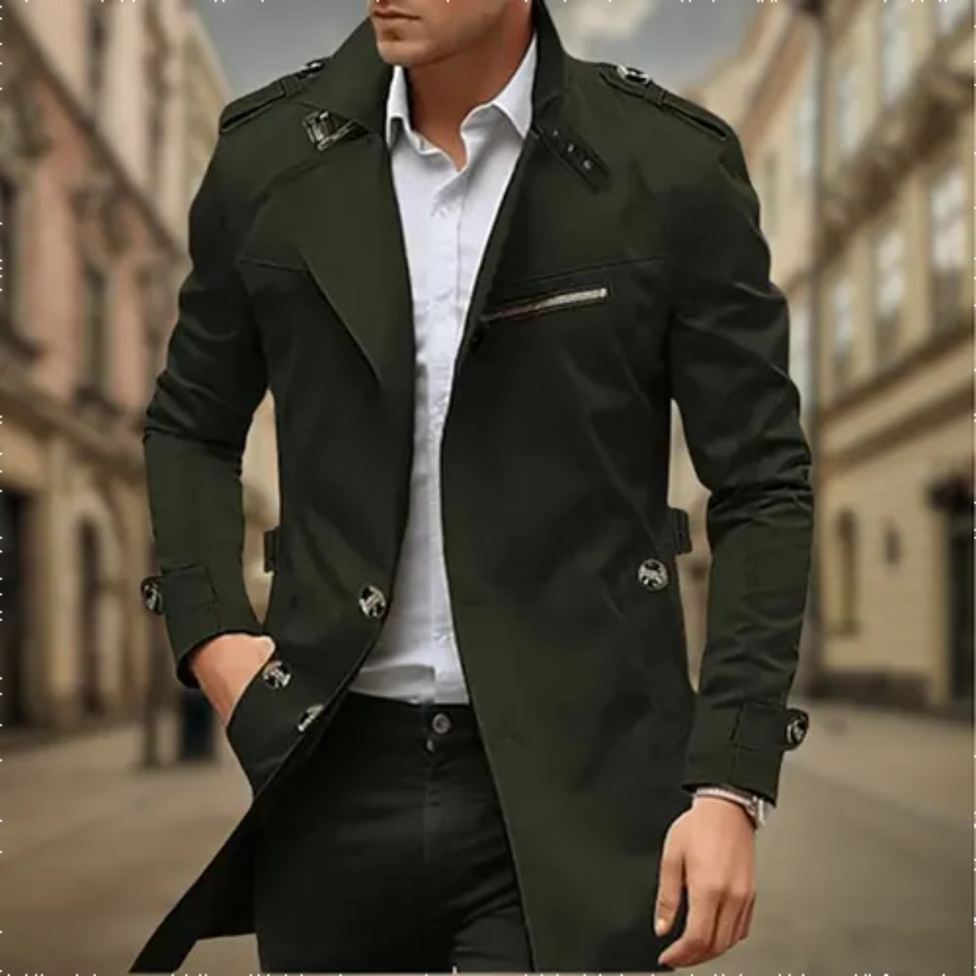 Men's Waterproof Trench Coat | Double-Breasted Classic Design - Trendy Melbourne