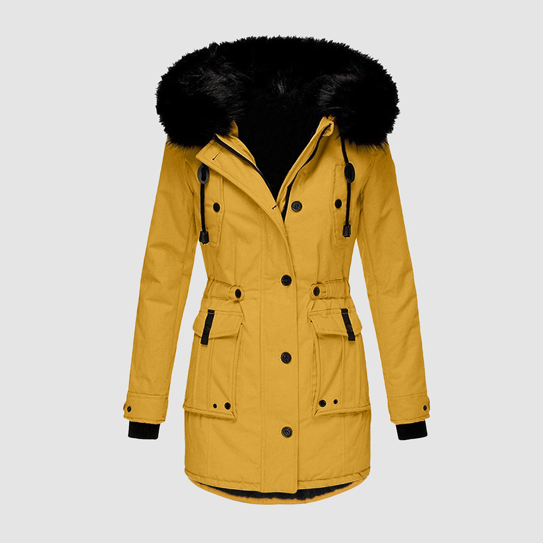 Warm Quilted Parka Coat for Ladies