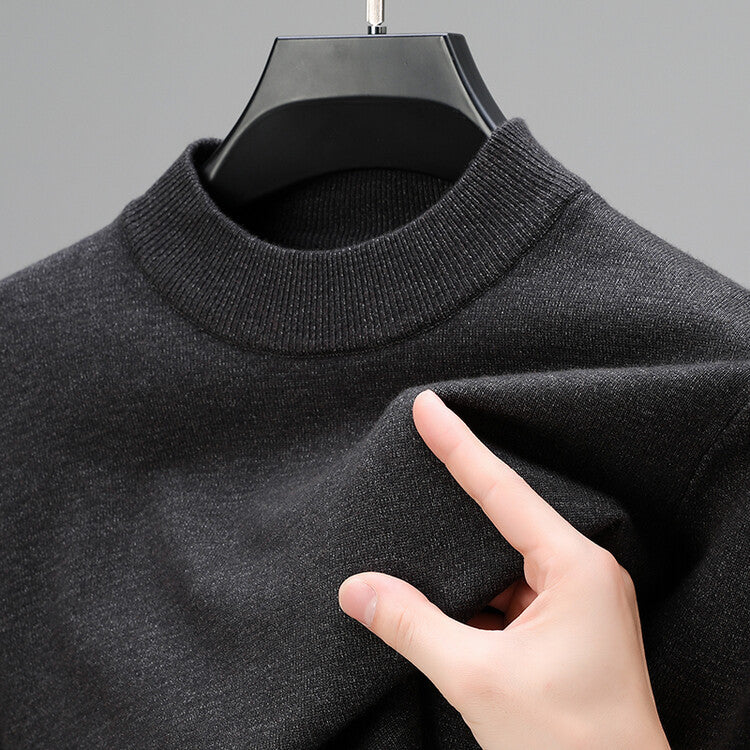 Cashmere Elegance Men's Sweater – Luxurious Comfort, Elegant Hem-5