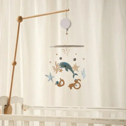 Gentle Wooden Baby Mobile No Battery Required