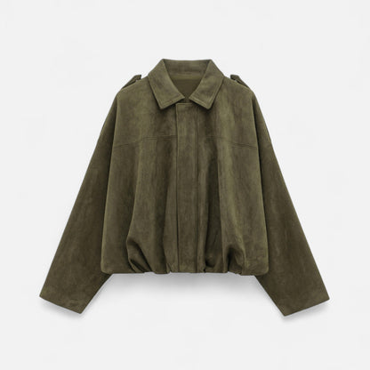 Zerina | Women’s Faux Suede Bomber Jacket 0