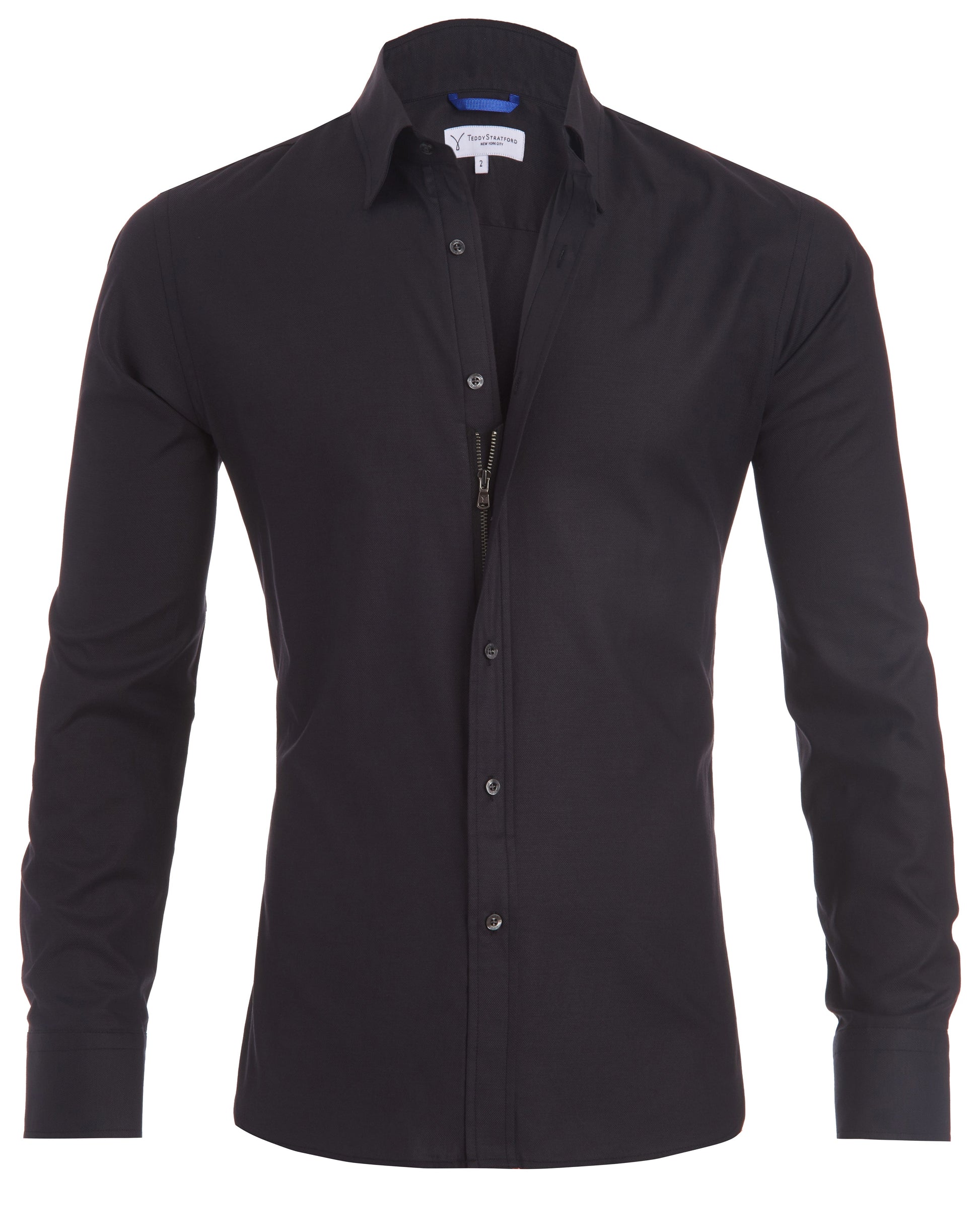 Arjan Men's Zip Fit Shirt – Tailored Comfort, Hidden Zipper Design-5
