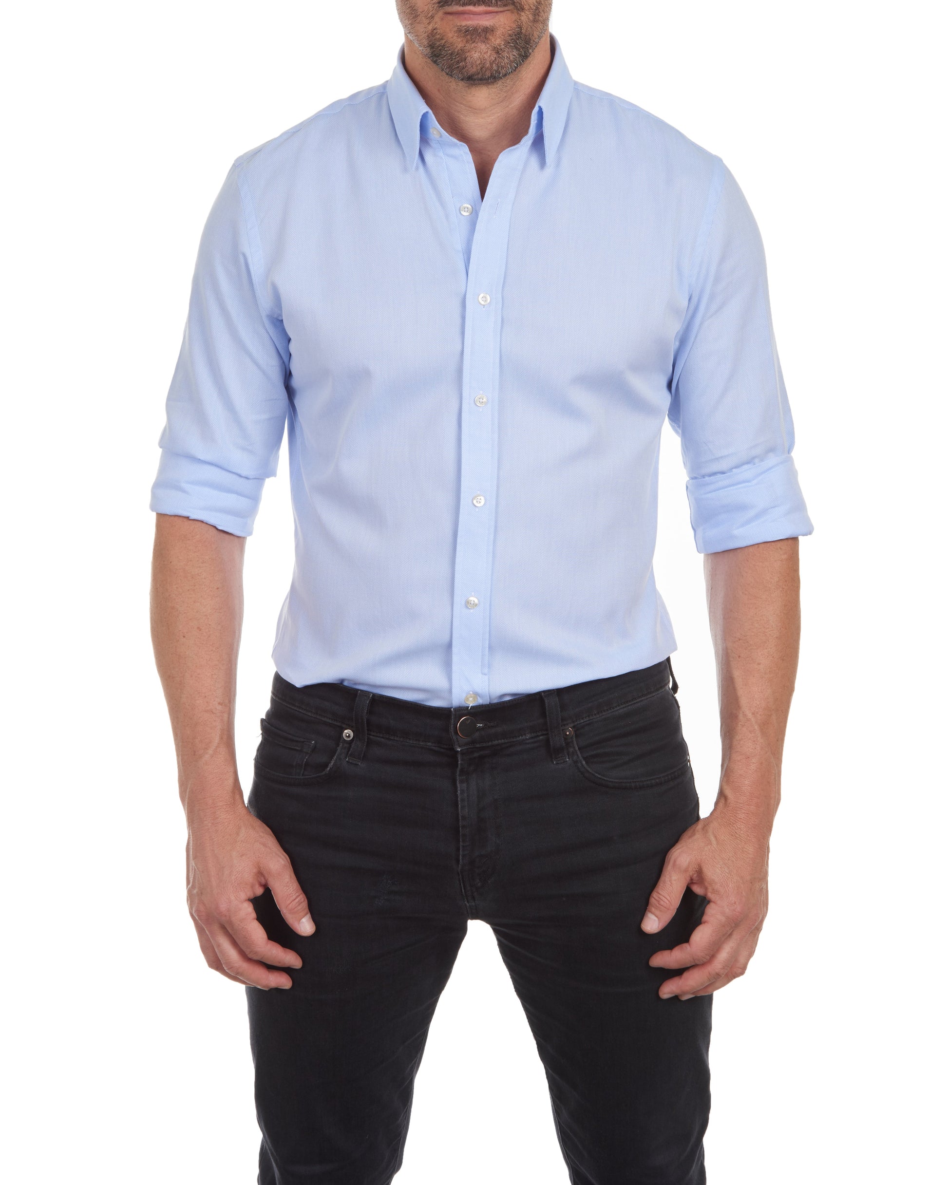 Arjan Men's Zip Fit Shirt – Tailored Comfort, Hidden Zipper Design-2