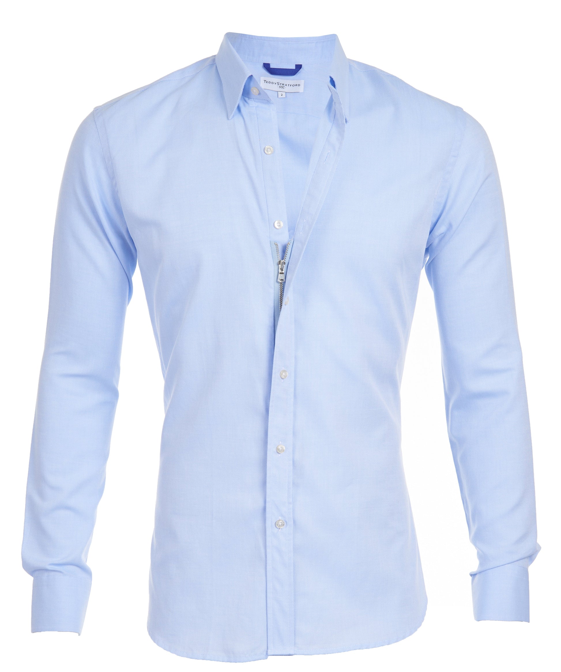 Variant image for Arjan Men's Zip Fit Shirt – Tailored Comfort, Hidden Zipper Design-1