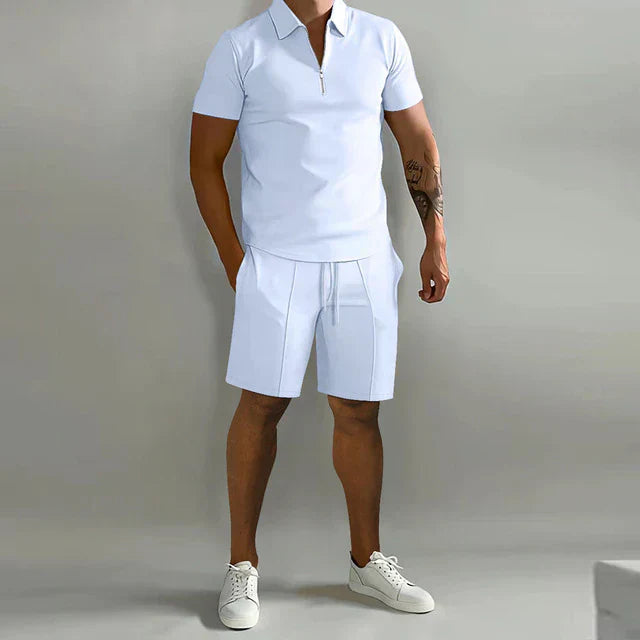 Casual Golf Shirt and Shorts Combo