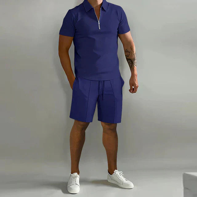 Casual Golf Shirt and Shorts Combo