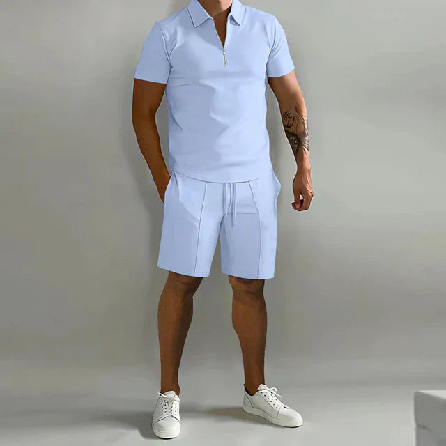 Casual Golf Shirt and Shorts Combo