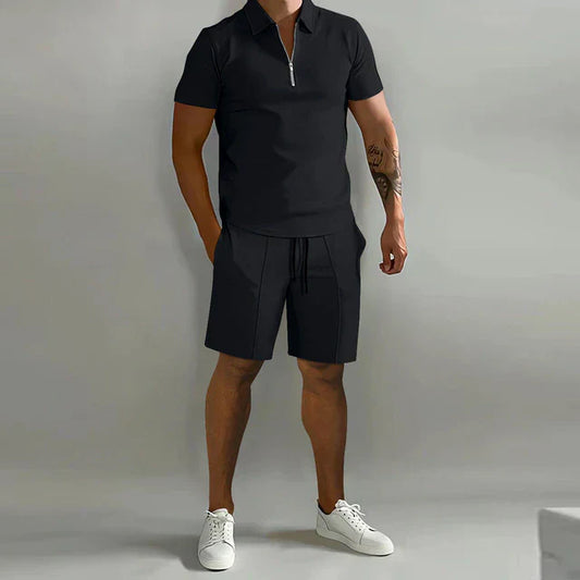 Casual Golf Shirt and Shorts Combo - Luxivelle